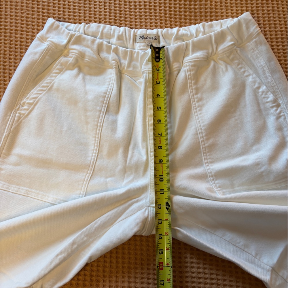 NWT Madewell Tapered-Leg Utility Pant | Pull-On, White, Cotton | Women’s Plus 1X - Picture 6 of 15